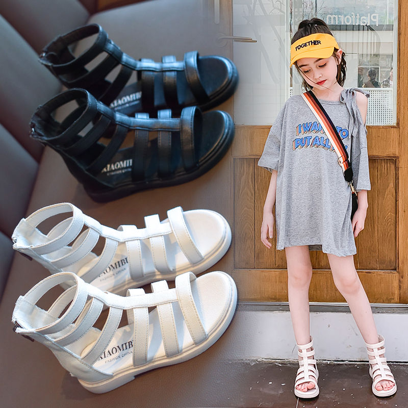 Girls' sandals 2020 summer new fashion soft soled princess shoes children's Non Slip Roman shoes little girls' shoes