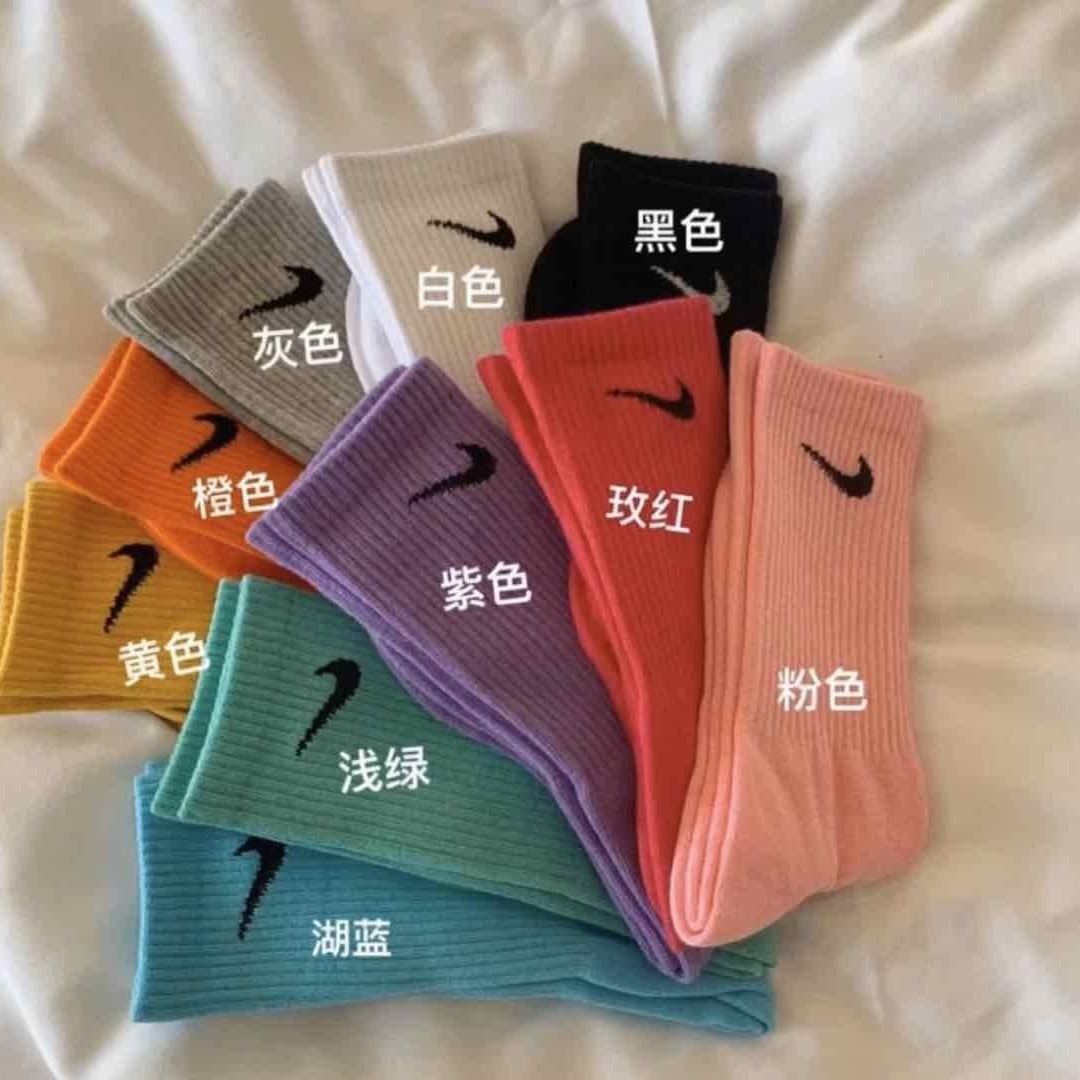 3 pairs of NK hook men and women summer thin medium tube fashion ins Harajuku college sports couple net red stockings
