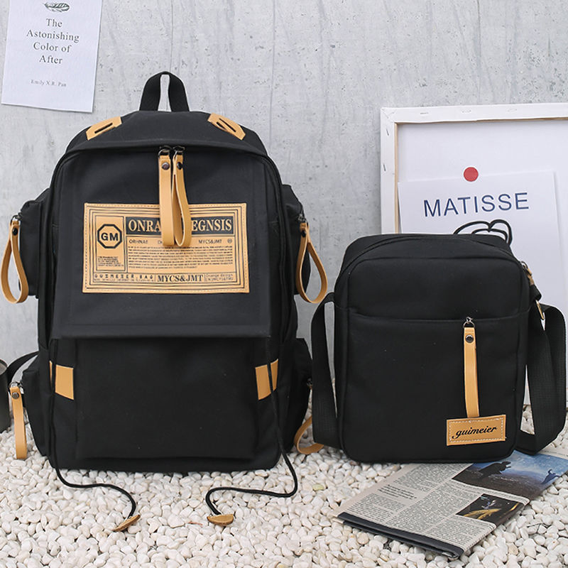 Schoolbag female student Korean schoolbag man's backpack men's and women's common couple's schoolbag large capacity waterproof leisure backpack