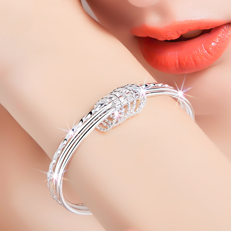 Silver Bracelet female Bracelet mother Bracelet adult Bracelet Student Korean version simple