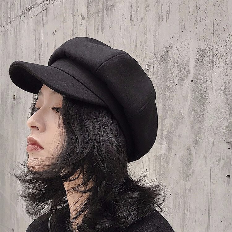 Soft girl octagonal hat female British bud Beret lady autumn and winter Korean Edition Japanese student painter hat