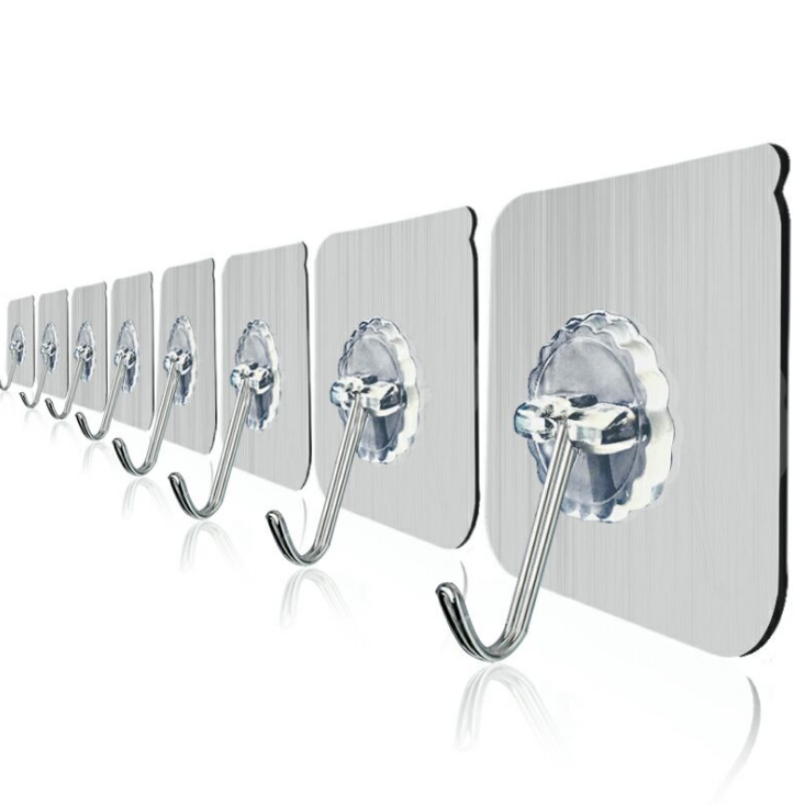 Hook stick strong wall, no hole on wall, strong hook stick hook, kitchen and bathroom hook