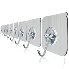 Hook stick strong wall, no hole on wall, strong hook stick hook, kitchen and bathroom hook