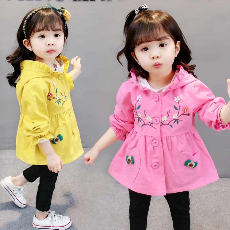 Plush / regular girl's spring and autumn new coat girl's windbreaker spring Korean foreign style little girl's cotton top 3