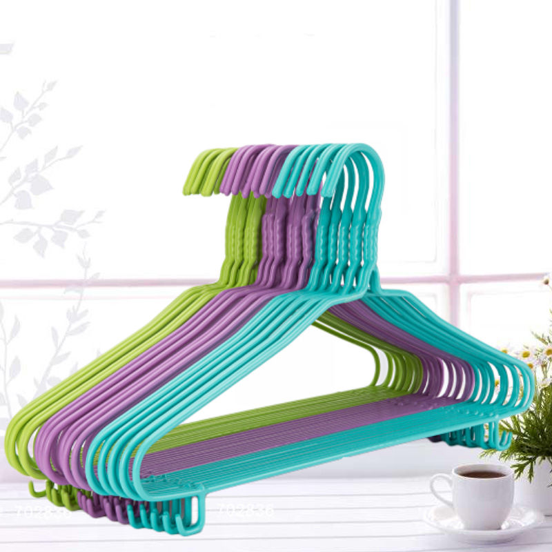 Adult clothes hanger wholesale household clothes hanger thickened clothes hanger large clothes rack children clothes rack plastic wire clothes rack