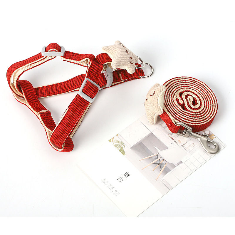 Dog traction rope dog rope dog chain rope large and small dogs walk dog pet collar cat Teddy rope supplies