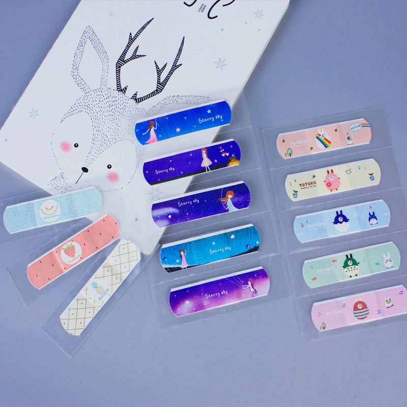 Band aid cartoon band aid creative children's wound stick girl lovely waterproof breathable Korean anti abrasion foot OK bandage