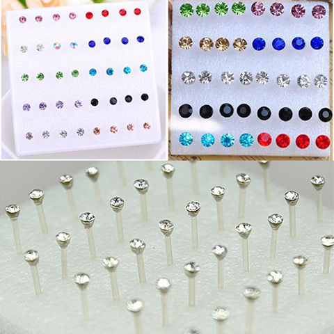 Box fashion male and female plastic pin Earrings Korean version student ear plugs simple Earrings Ear stick accessories girls Earrings