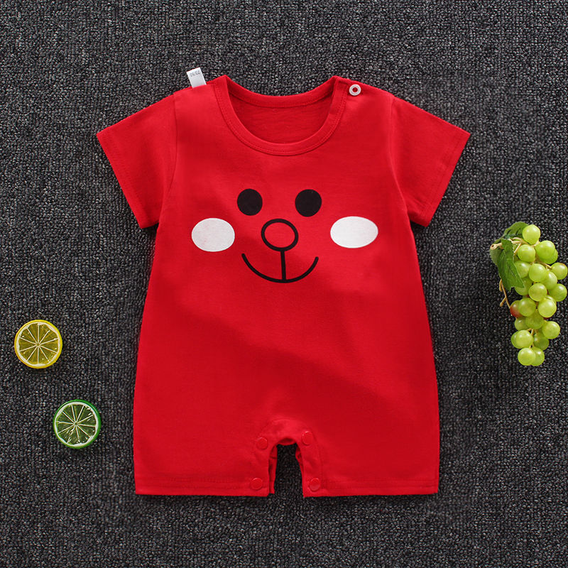 Baby COTTON BABY BODYSUIT short sleeve children's Romper summer creeper 0-2-year-old pajamas outerwear