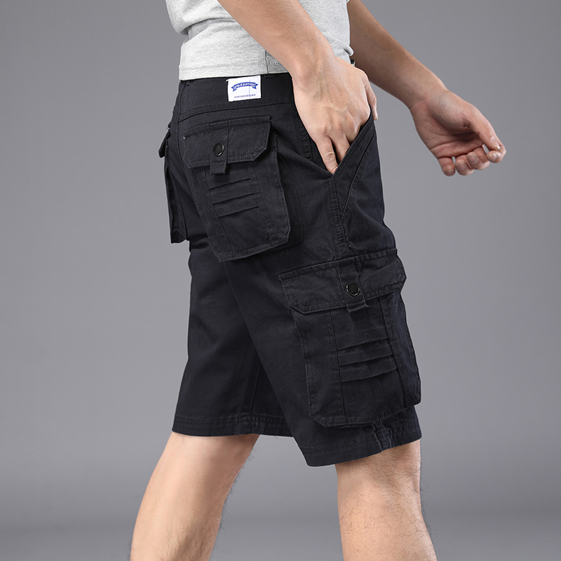 Summer Shorts men's thin loose Capris Multi Pocket outdoor casual sports overalls