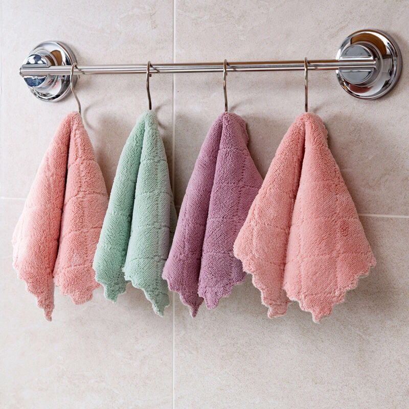 Oil free dishcloth kitchen water absorption wipe table wipe dishes dishwashing cloth towel large thickened household cleaning towel