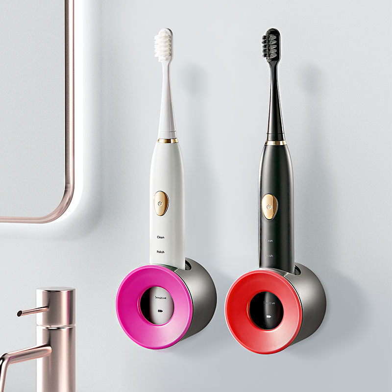 Hole free electric toothbrush holder wall mounted toothbrush bracket seat wall suction bathroom shelf toilet storage rack