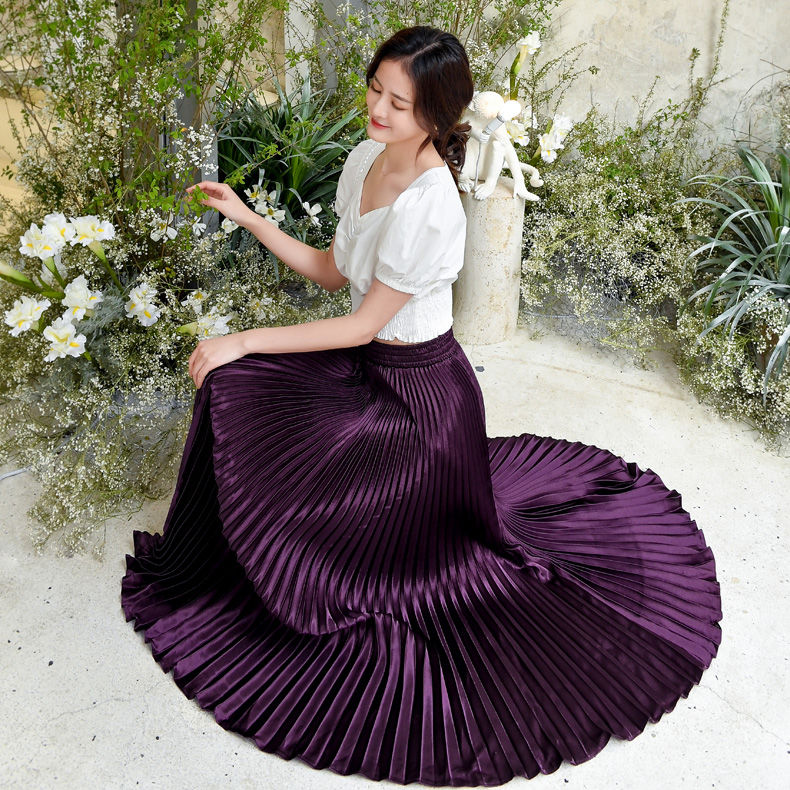 Dance pleated skirt children's skirt summer oversized Skirt 6 long slim versatile candy high waist fishtail A-line skirt