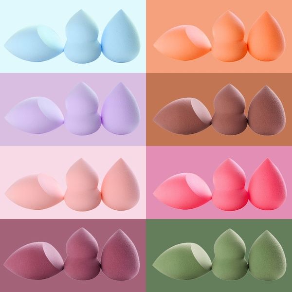 Gourd water drop skew cut makeup, sponge powder puff dry wet double use BB cream foundation makeup cotton cosmetic tool