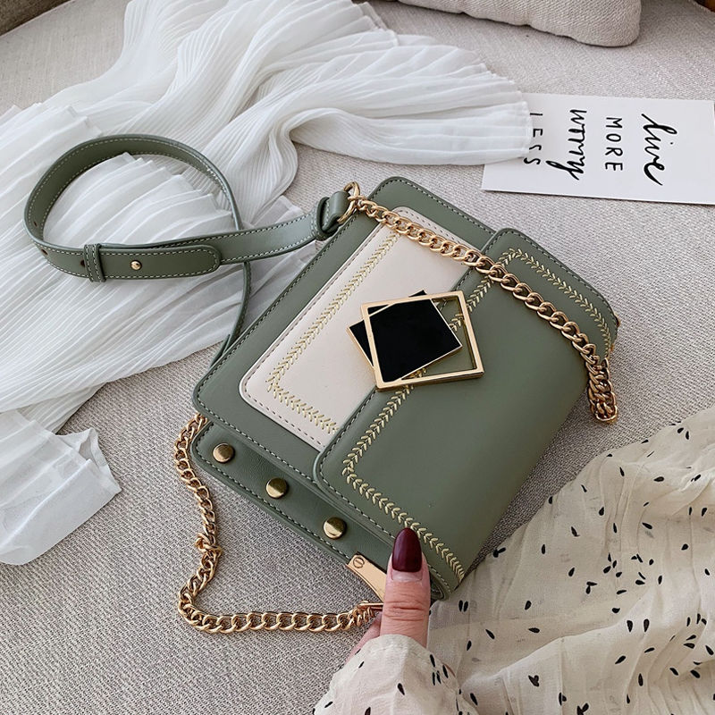French small group bag women's bag new fashion small fresh fashion shoulder bag versatile chain messenger small square bag