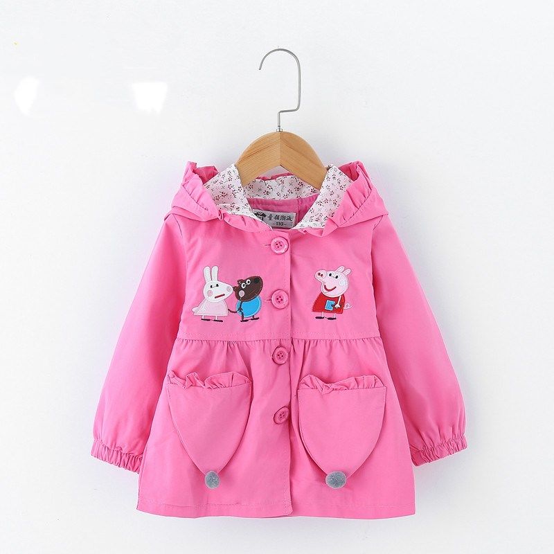 Girl's coat autumn and winter 2020 new style foreign style 2 little girl 3 baby medium long windbreaker coat Plush thickening