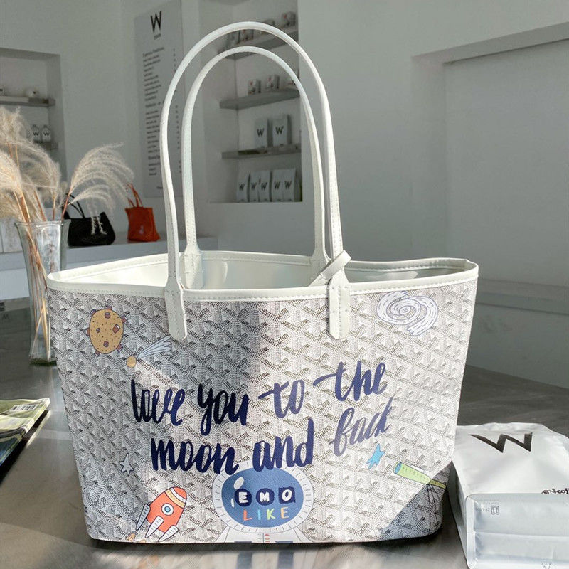 Korean emo dog tooth bag women 2020 new fashion graffiti DIY women's bag large capacity versatile portable Tote Bag