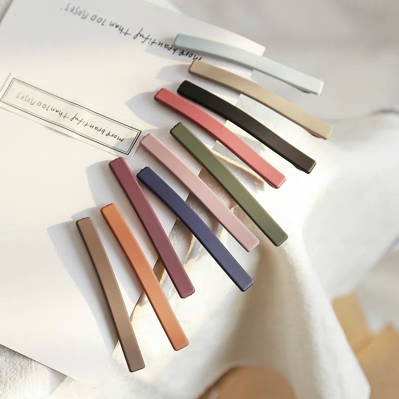 Morandi hair clip female Korean version student cute one character clip net red Bangle clip adult hairpin headdress clip children