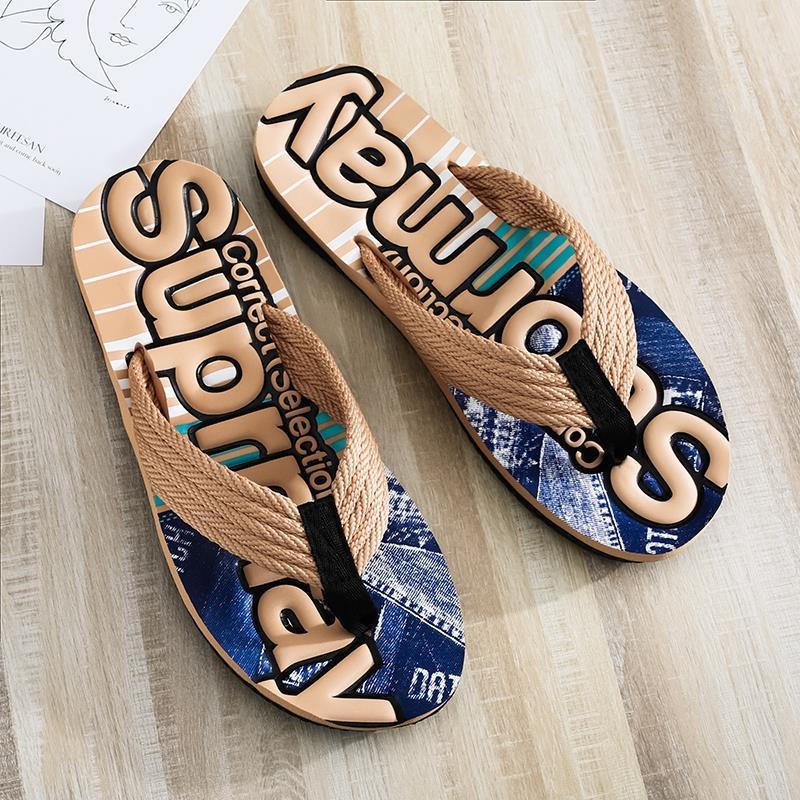 Flip flop men's new summer fashion, Korean fashion, anti slip outdoor men's beach sandals