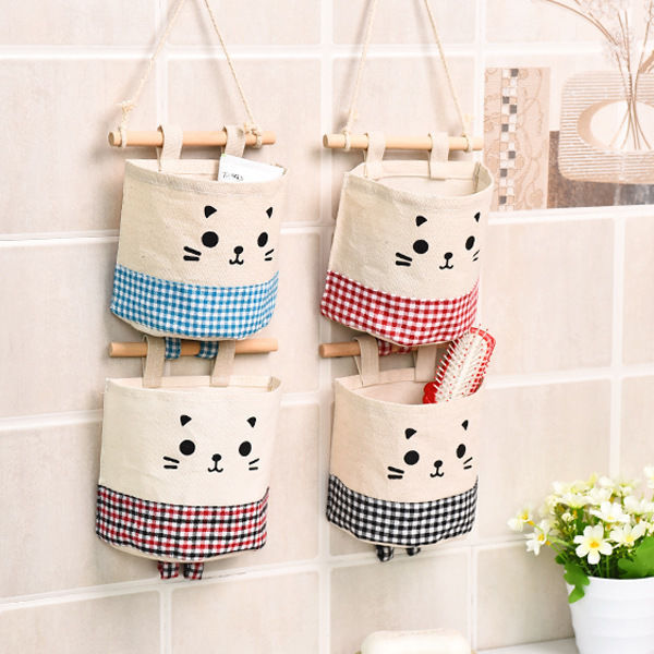 Multi layer cloth art wardrobe storage bag hanging bag behind the door storage bag hanging bag wall hanging student dormitory hanging wall storage bag