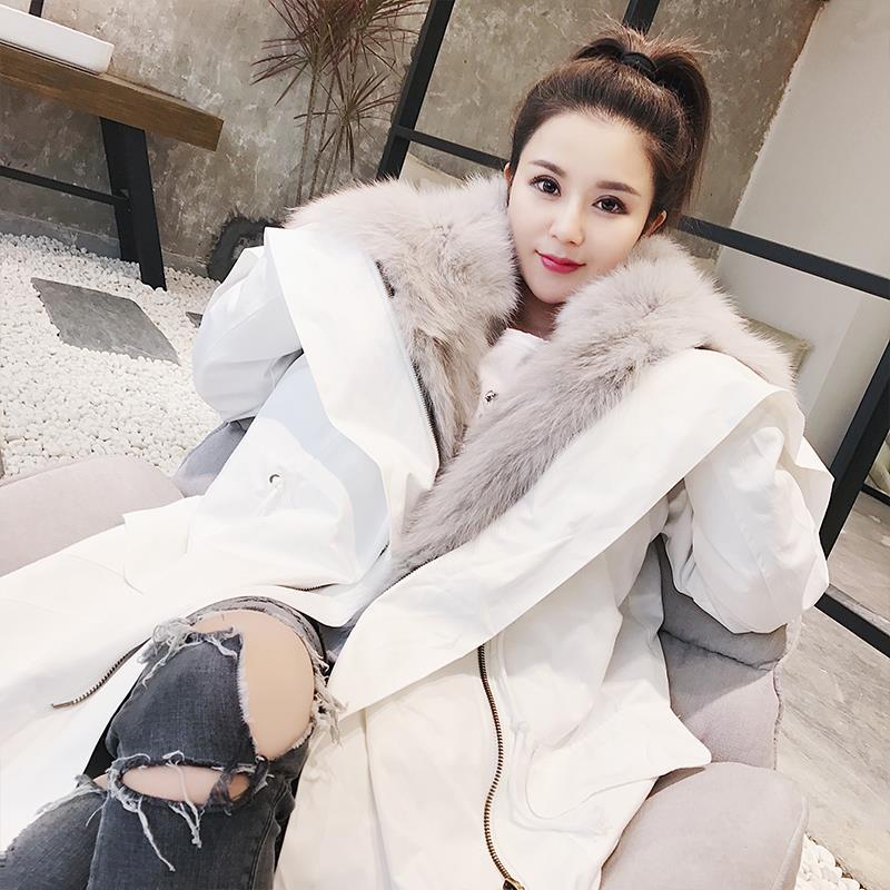 Autumn and winter fur fox fur liner detachable overcome overcoat women's long angel wing fur coat