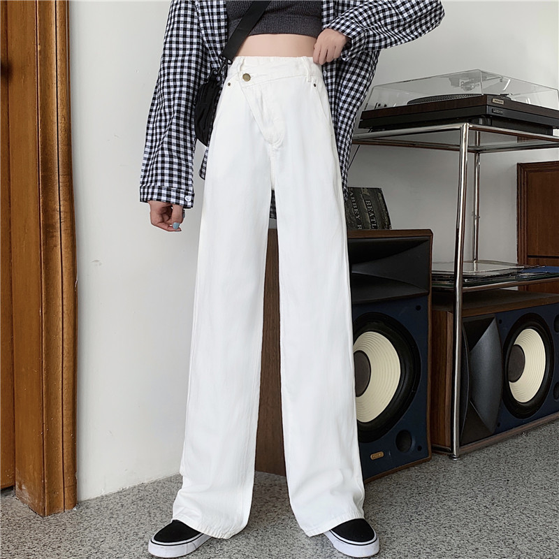 Real price 40 autumn Loose Jeans Straight Tube High Waist Wide Leg Pants