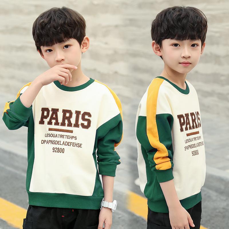 Boys' sweater spring and autumn children's round neck top