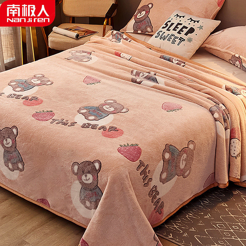 Antarctic coral blanket flannel blanket cover blanket double winter Plush bed sheet single air conditioning quilt winter