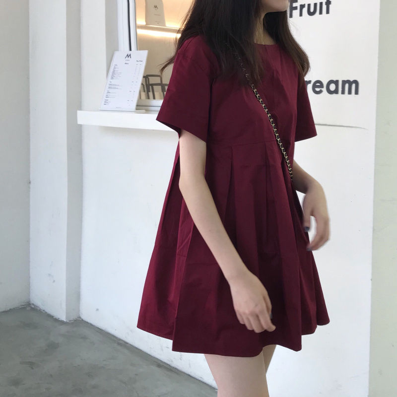 A-line short doll skirt with super leg length in New Korean summer wear of 2019