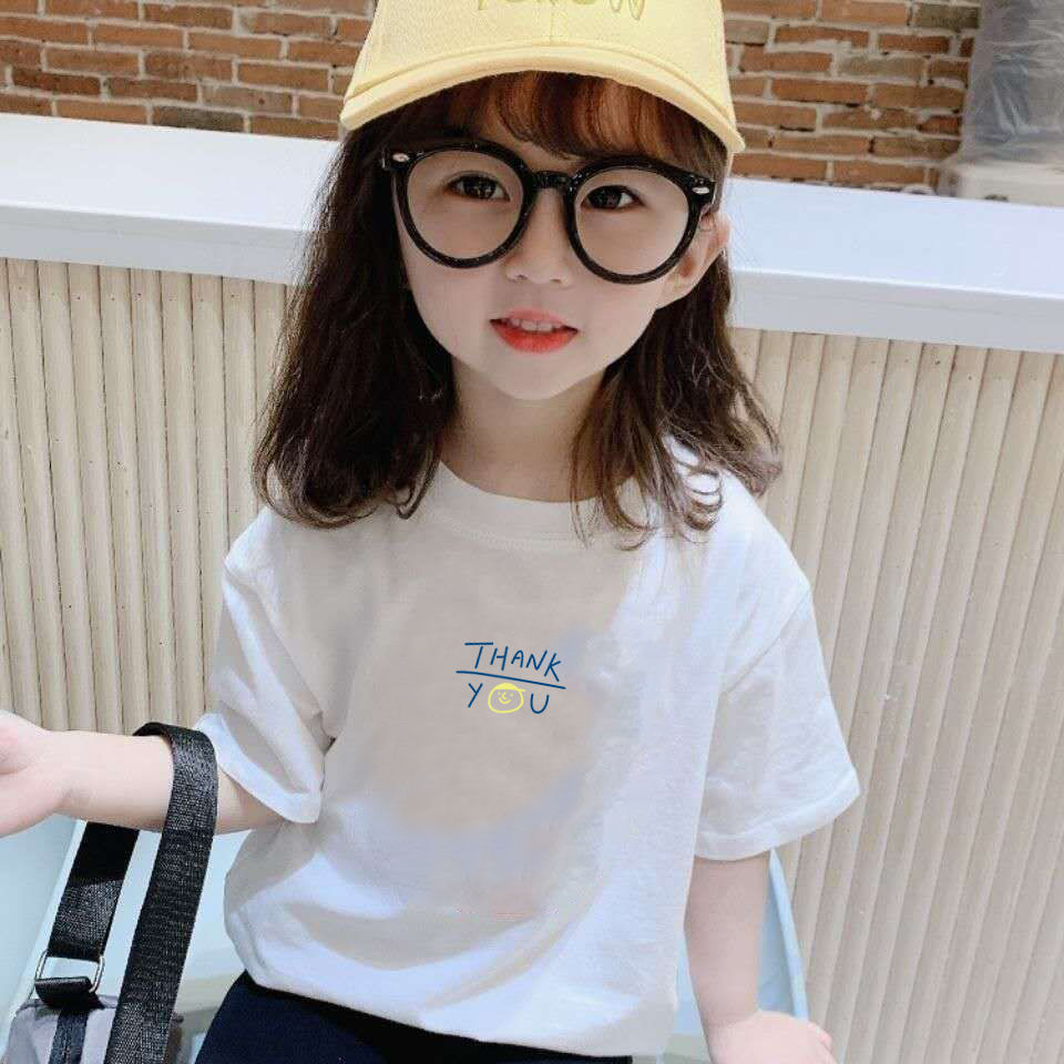 Baby children's pure cotton children's summer dress girls' short sleeve T-shirt