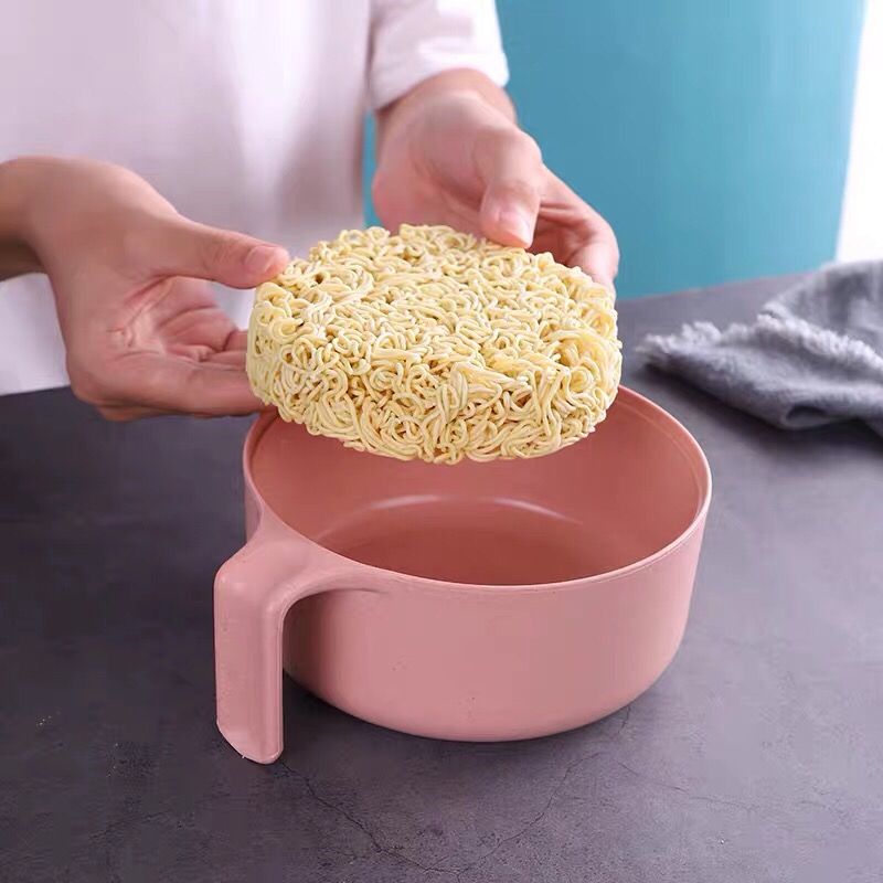 Bowl instant noodles bowl with cover artifact dormitory lovely student chopsticks set single tableware household big bowl Japanese rice bowl