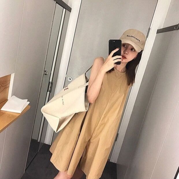 020 summer new loose drop feeling wide leg shorts CEC super fire pants high waist straight tube tooling Jumpsuit women's pants