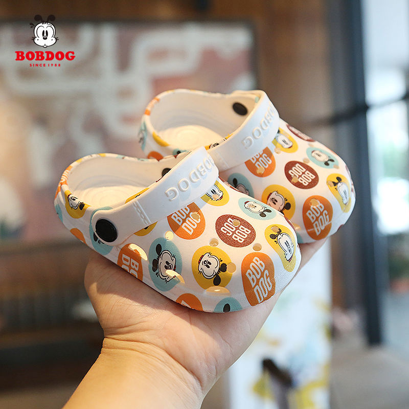 Babudouxia children's sandals boys girls children Baby Slippers 1-3 years old 2 antiskid indoor hole shoes