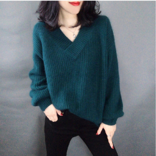 New Style Lantern Sleeve mohair sweater in autumn and winter in Europe