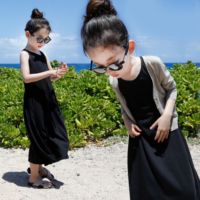 Girls' dress suit autumn dress new style western style knitted cardigan coat children's spring and autumn skirt two piece set