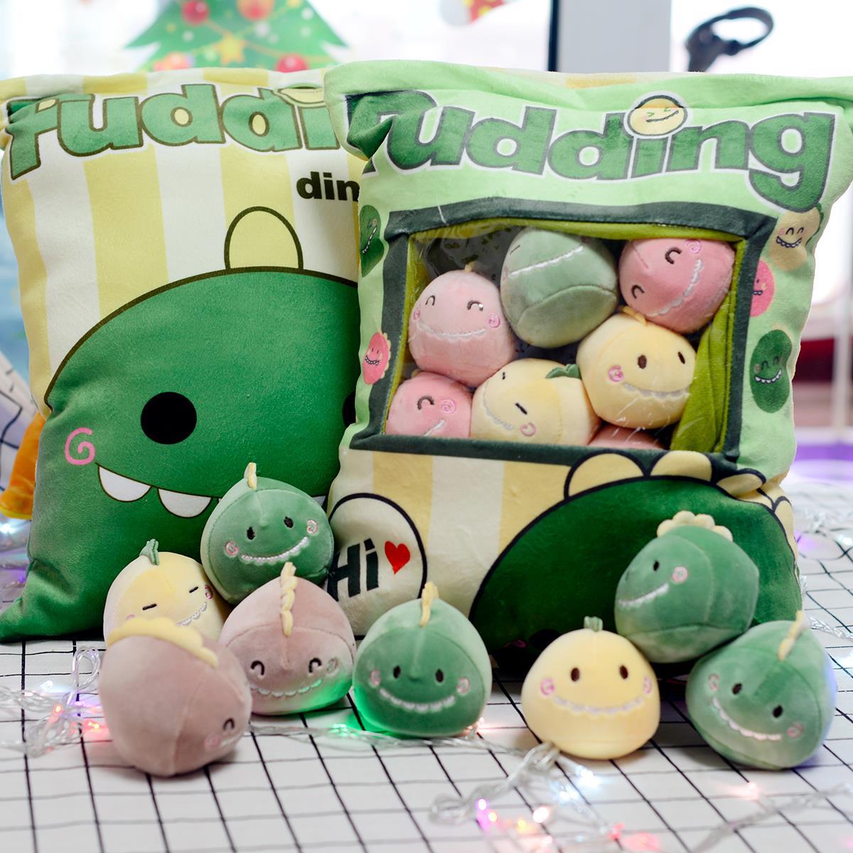 Children's Day dinosaur dolls plush toys a bag of snacks pillow dolls give girls gifts cute[