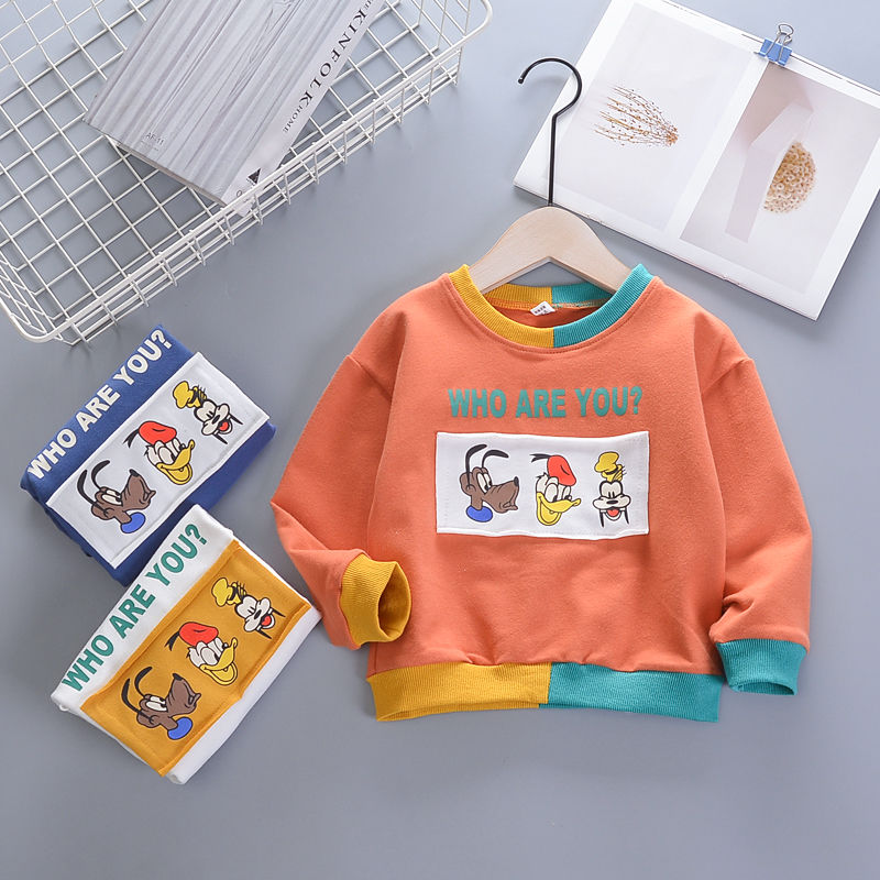 2020 new children's clothing boys' sweater 0-1 year old baby top 3 women's treasure long sleeve spring and autumn cartoon coat