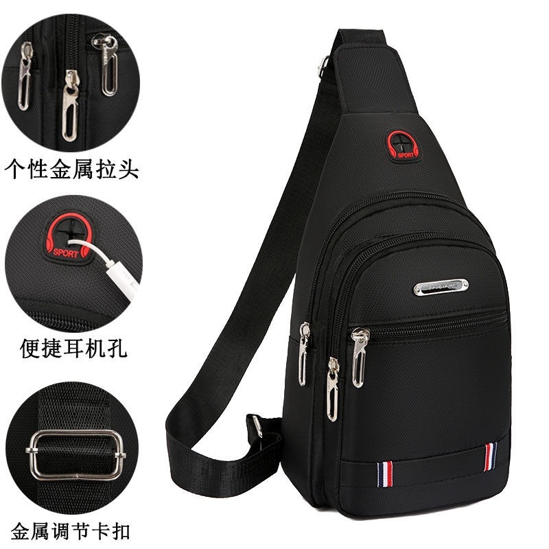 Cycling bag Oxford cloth new chest bag men's bag Single Shoulder Messenger Bag leisure chest backpack fashion small men's bag