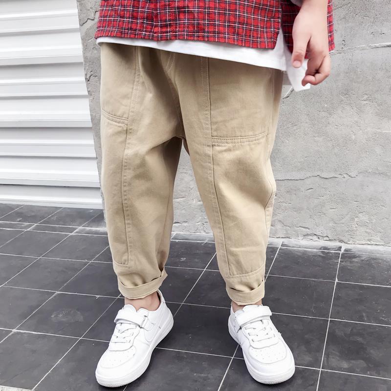Boys' pants autumn overalls spring and autumn boys' trousers foreign style children's father casual pants autumn fashion