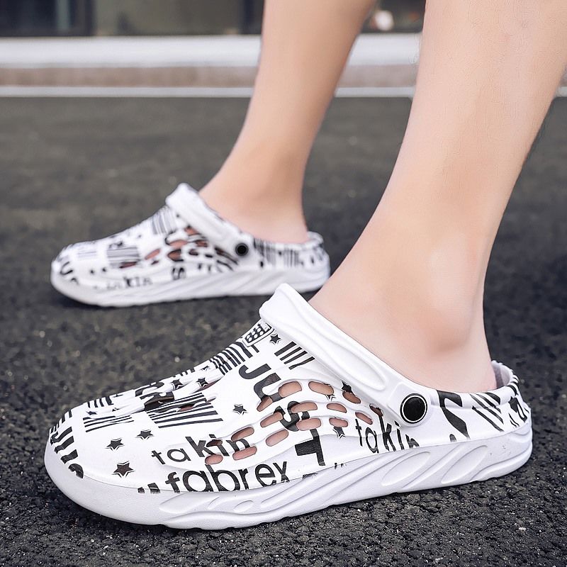 Summer new beach Dongdong shoes men's sandals soft sole Baotou anti slip outer net red Korean style cool slippers