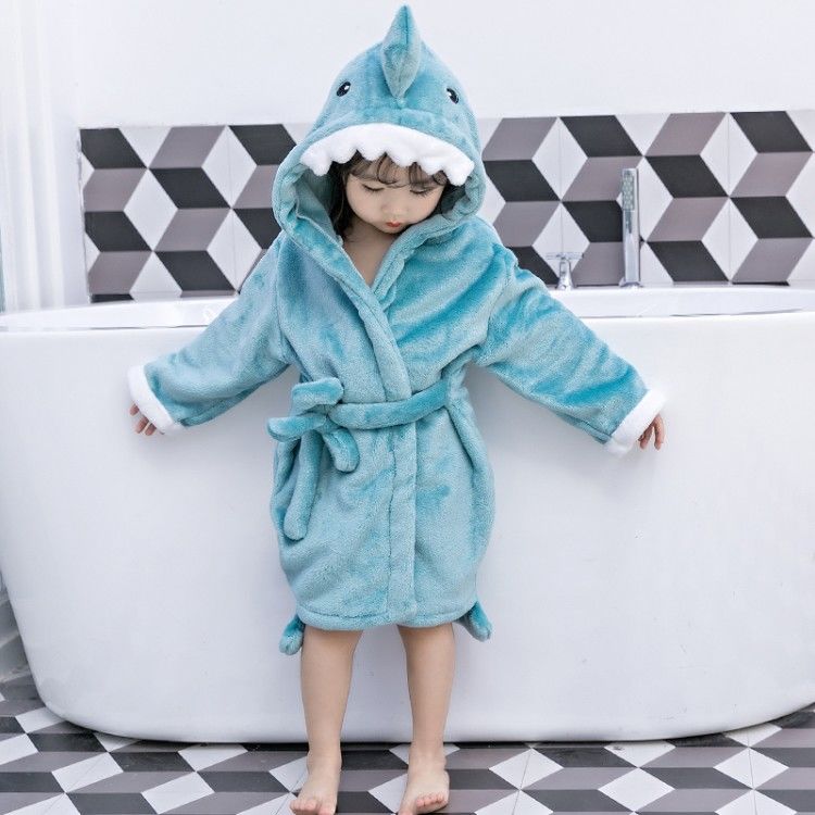 Children's bathrobe Nightgown children 2020 new leisure men's treasure home wear Maomao pajamas little girl's bathrobe
