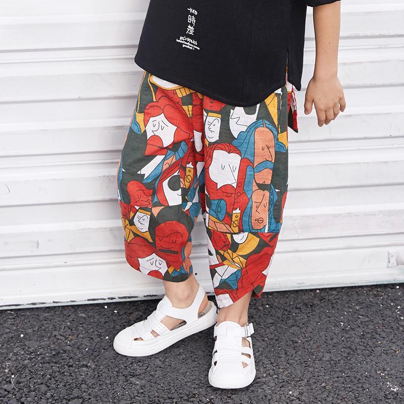 Boys' pants summer 2020 new fashion mosquito proof Pants Boys' thin summer Capris Korean children's mosquito proof pants