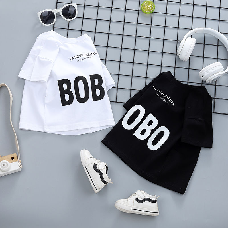 Children's short sleeve T-shirt boys summer 2020 cotton fashion trend girls' Top Girls' summer clothes half sleeve fashion