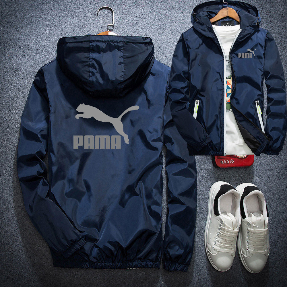 Spring and autumn new men's jacket thin coat reflective trend loose large size student plus cotton thin top