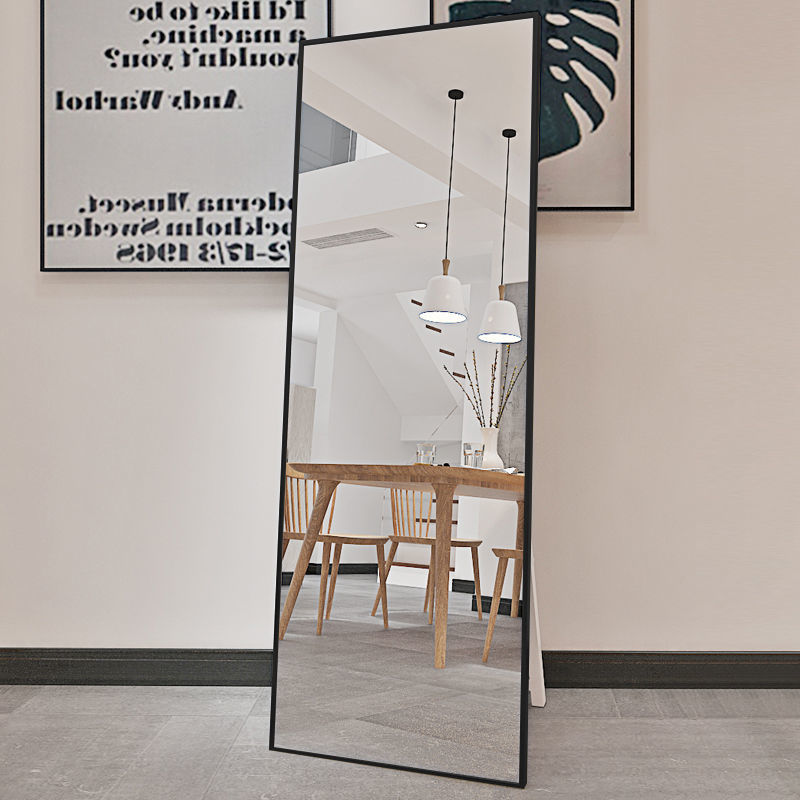 Girl's mirror hanging on the wall and taking photos on the whole
