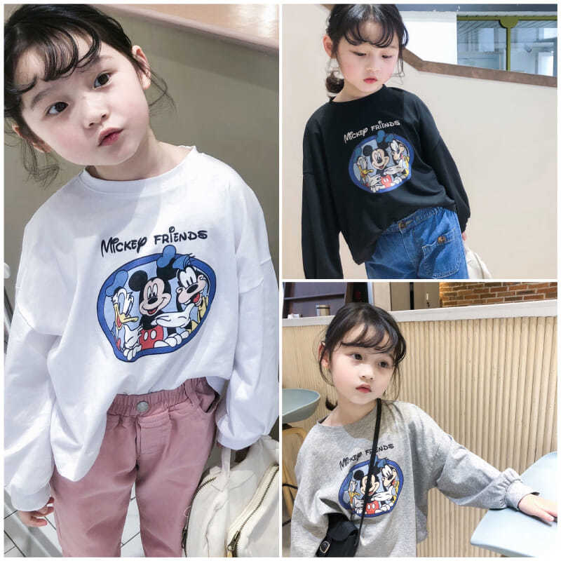 Cotton 100% parent-child baby's loose long sleeve T-shirt