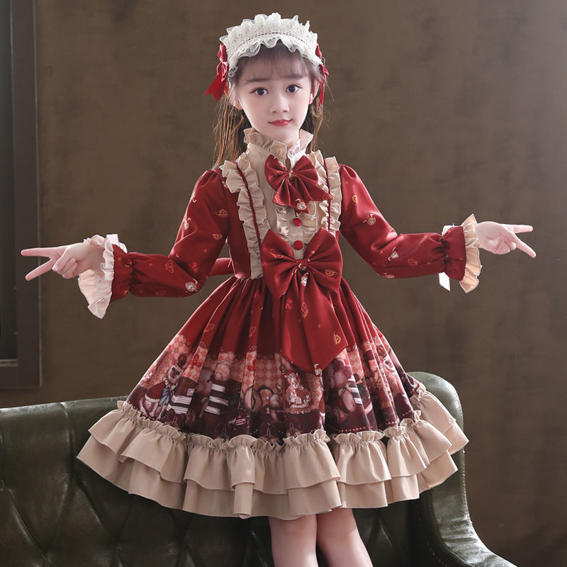 Lolita skirt autumn winter Princess Dress Girls Dress winter dress lovely Christmas Lolita skirt