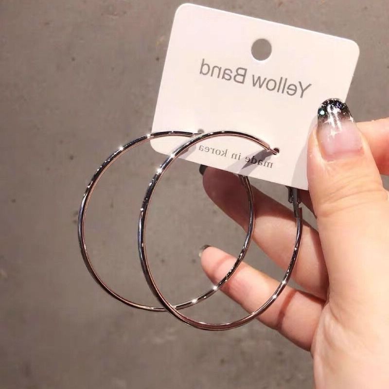 925 Silver Ring Earrings sexy Circle Earrings exaggerated personality temperament simple ins Earrings popular Earrings