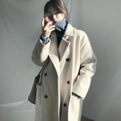 Autumn winter woolen coat woman 2020 new autumn and winter medium length woolen coat