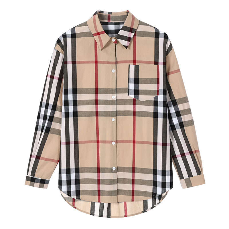 Classic Plaid Shirt women's clothing in spring and autumn 2020 new style Korean retro loose thin temperament top fashion